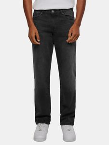 lässige URBAN CLASSICS Herren Jeans Straight Fit Kapuze mit Baumwolle Schwarz