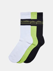 bequeme Urban Classics Unisex Socken Stretch mit Baumwolle Schwarz/Weiß/Lime-Grün