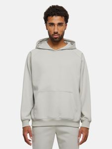 Felpa casual da uomo URBAN CLASSICS con polsini e cappuccio a coste elasticizzate, in cotone, grigia