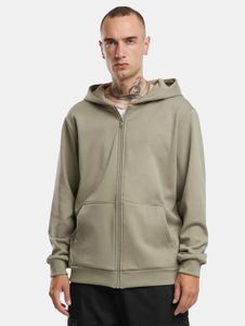 weicher Urban Classics Herren Hoodie Stretch Reißverschluss Rippbündchen mit Baumwolle Grün
