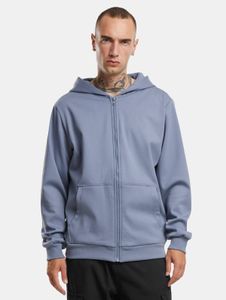 moderner Urban Classics Herren Hoodie Stretch Reißverschluss Rippbündchen mit Baumwolle Blau