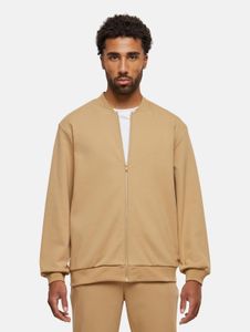 stylische Urban Classics Herren Jacke Stretch Reißverschluss Rippbündchen mit Baumwolle Beige