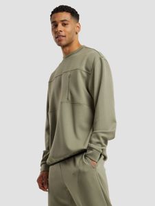 modernes URBAN CLASSICS Herren Sweatshirt Stretch Grün
