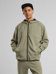 Sweat à capuche zippé extensible Modern Urban Classics pour homme, vert