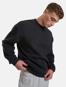 bequemes URBAN CLASSICS Herren Sweatshirt Rippbündchen 330 g/m² mit Baumwolle Schwarz