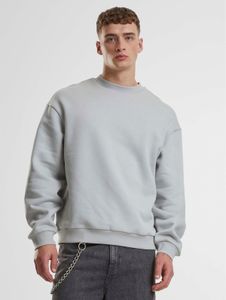 weiches URBAN CLASSICS Herren Sweatshirt Rippbündchen 330 g/m² mit Baumwolle Grau