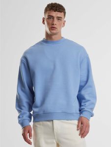 weiches Urban Classics Herren Sweatshirt Rippbündchen 330 g/m² mit Baumwolle Blau