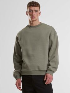 bequemes URBAN CLASSICS Herren Sweatshirt Rippbündchen 330 g/m² mit Baumwolle Grün