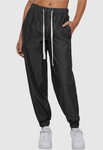 bequeme Urban Classics Damen Hose 140 g/m² mit Baumwolle Schwarz