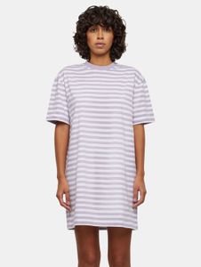 sportliches Urban Classics Damen T-Shirt Oversize 180 g/m² mit Baumwolle Violett/Weiß