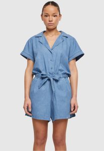 leichtes Urban Classics Damen Kleid Denim 140 g/m² mit Baumwolle Blau