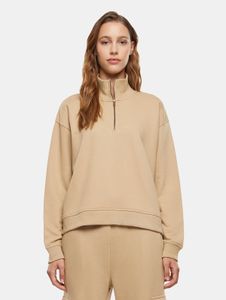 modernes Urban Classics Damen Sweatshirt 280 g/m² mit Baumwolle Beige
