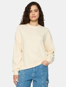 Sweat-shirt doux pour femme URBAN CLASSICS, poignets côtelés, 280 g/m², coton, écru-blanc