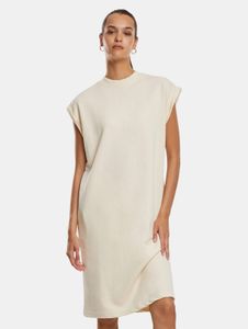 leichtes Urban Classics Damen Kleid Oversize 280 g/m² mit Baumwolle Ecru-Weiß