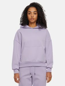 Sudadera con capucha para mujer Modern Urban Classics con puños y capucha elásticos acanalados, algodón, morado.