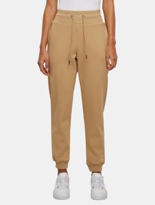 lässige Urban Classics Damen Hose Stretch Kordelzug Taschen mit Baumwolle Beige