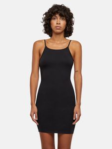 stilvolles Urban Classics Damen Kleid Slim Fit Stretch 180 g/m² mit Baumwolle Schwarz