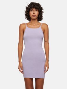 feminines Urban Classics Damen Kleid Slim Fit Stretch 180 g/m² mit Baumwolle Violett