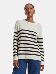 Casual Urban Classics women's sweatshirt with ribbed cuffs, black/white
