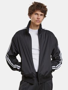stylische Urban Classics Herren Jacke Reißverschluss Taschen Schwarz