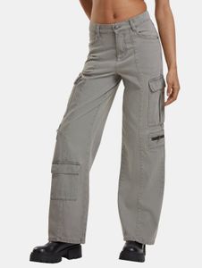 stylische URBAN CLASSICS Damen Jeans mit Baumwolle Grau