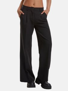 moderne Urban Classics Damen Jeans Stretch Reißverschluss Taschen Schwarz