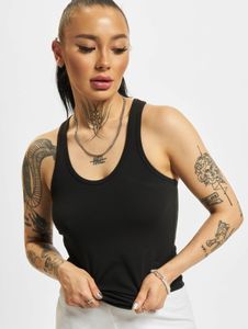 lässiges Urban Classics Damen T-Shirt Stretch 180 g/m² mit Baumwolle Schwarz