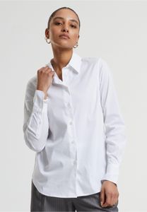bequemes URBAN CLASSICS Damen Polo-Shirt Stretch mit Baumwolle Weiß