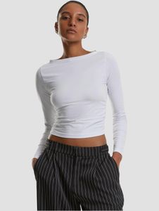 sportliches URBAN CLASSICS Damen T-Shirt Slim Fit mit Baumwolle Weiß
