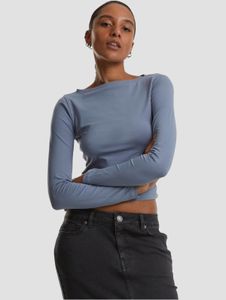 weiches Urban Classics Damen Sweatshirt Slim Fit mit Baumwolle Blau