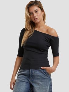 modernes Urban Classics Damen T-Shirt 180 g/m² mit Baumwolle Schwarz
