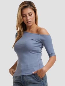 modernes Urban Classics Damen T-Shirt 180 g/m² mit Baumwolle Blau