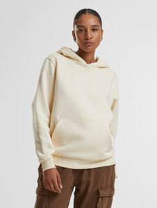 weicher Urban Classics Damen Hoodie Rippbündchen Kapuze 330 g/m² mit Baumwolle Ecru-Weiß