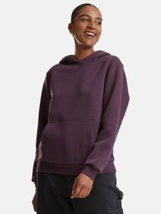 bequemer Urban Classics Damen Hoodie Rippbündchen Kapuze 330 g/m² mit Baumwolle Violett