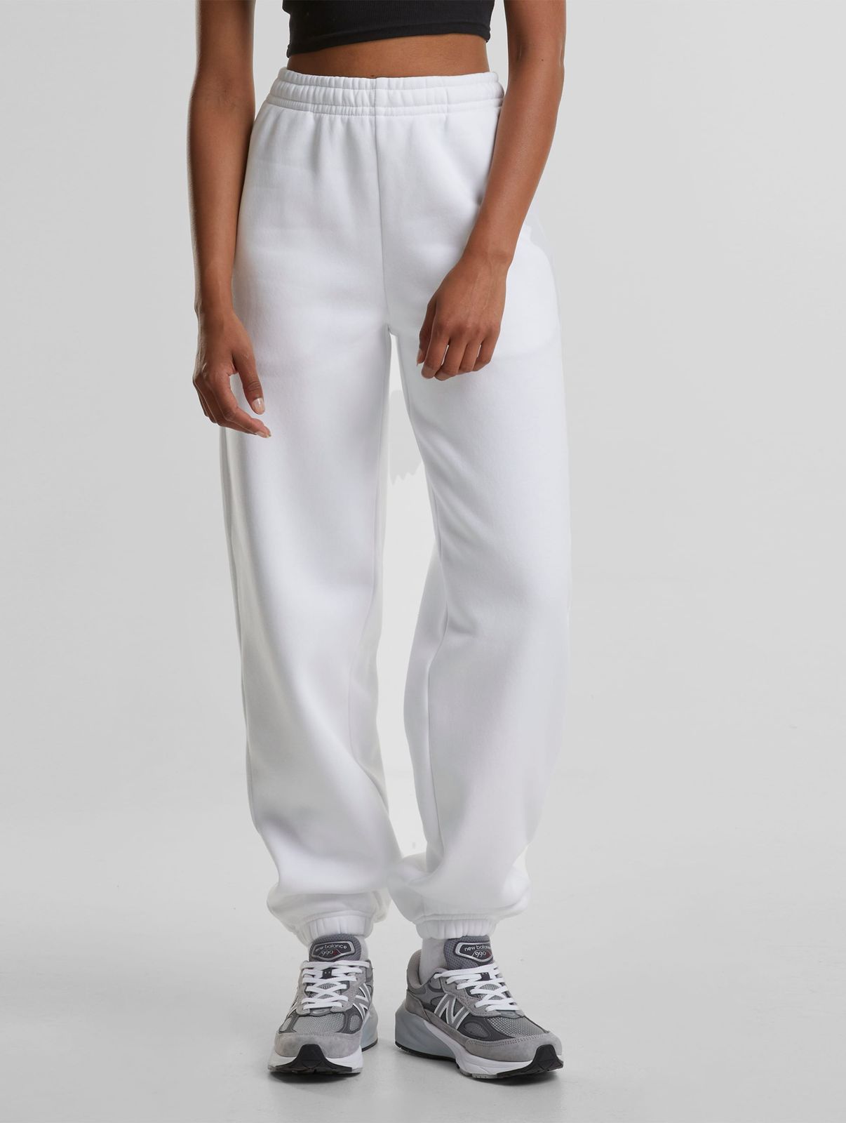 URBAN CLASSICS Damen Hose Baumwolle Weiß