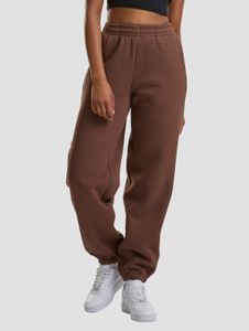 Comfortable URBAN CLASSICS women's trousers, 330 g/m², made of cotton, brown
