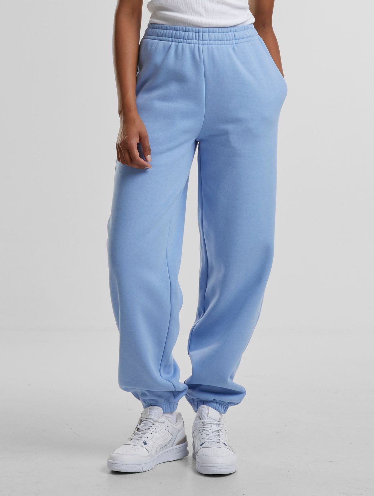 Urban Classics Damen Hose Baumwolle Blau