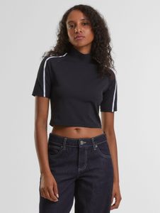 bequemes Urban Classics Damen T-Shirt Stretch Schwarz