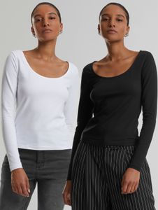 weiches Urban Classics Damen Sweatshirt Reißverschluss Kapuze 180 g/m² mit Baumwolle Schwarz/Weiß