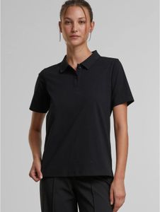 Comfortable Urban Classics women's polo shirt, 210 g/m², cotton, black