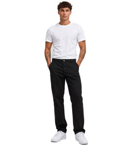 bequeme URBAN CLASSICS Herren Chino Hose aus Bio-Baumwolle Klassische Stoffhose Schwarz