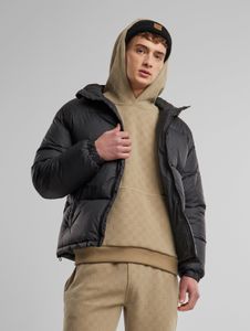 Chaqueta funcional Urban Classics para hombre con cremallera y capucha, color negro.