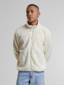 lässige URBAN CLASSICS Herren Jacke Reißverschluss Taschen 400 g/m² Ecru-Weiß