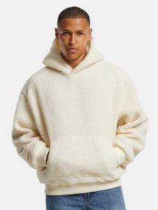 bequemer URBAN CLASSICS Herren Hoodie Rippbündchen Kapuze Ecru-Weiß