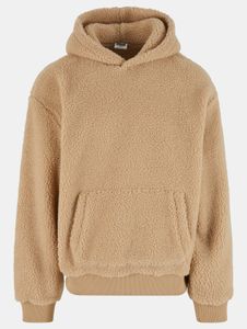 weicher Urban Classics Herren Hoodie Rippbündchen Kapuze Beige