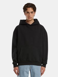 bequemer URBAN CLASSICS Herren Hoodie Rippbündchen Kapuze 500 g/m² mit Baumwolle Schwarz