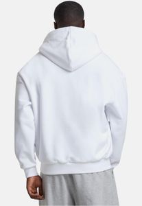 Casual Urban Classics men's sweatshirt with ribbed cuffs and hood, 500 g/m² cotton, white