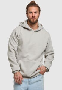 lässiger URBAN CLASSICS Herren Hoodie Rippbündchen Kapuze 270 g/m² Grau