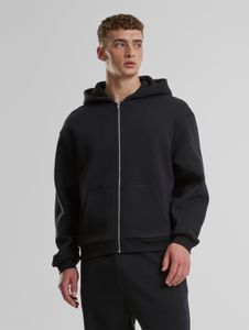 bequemer URBAN CLASSICS Herren Hoodie Kordelzug Reißverschluss 330 g/m² mit Baumwolle Schwarz
