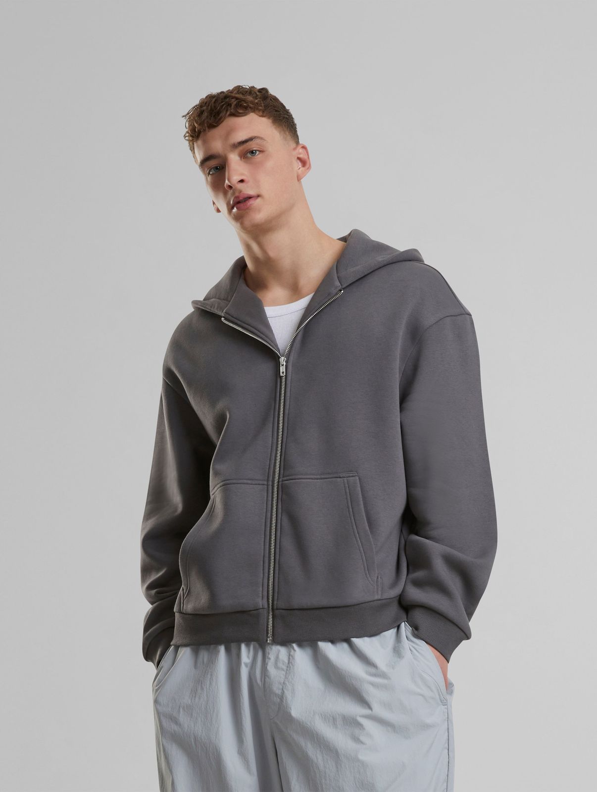 Urban Classics Herren Hoodie mit Reißverschluss und Baumwolle